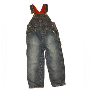 Vintage 2002 Old Navy Fleece Lined Overalls Size 2T